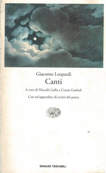 I canti - Giacomo Leopardi - copertina