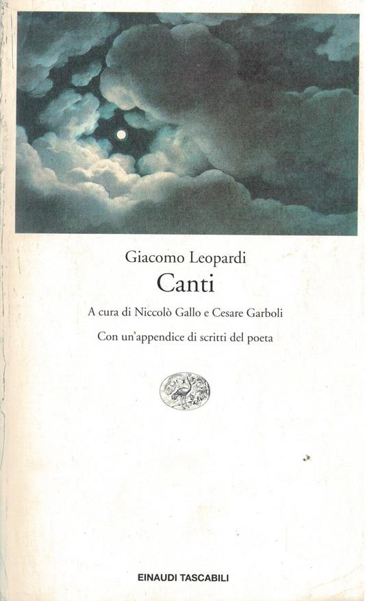 I canti - Giacomo Leopardi - copertina