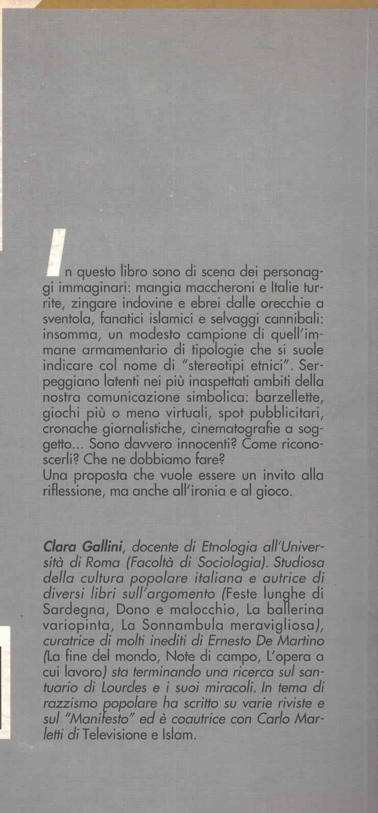 Giochi pericolosi. Frammenti di un immaginario alquanto razzista