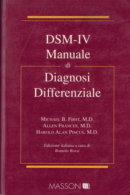 DSM-IV. Manuale di diagnosi differenziale - copertina