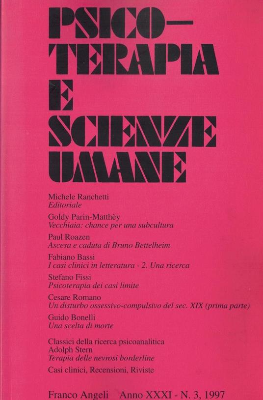 Psicoterapia e Scienze Umane N.3 - copertina