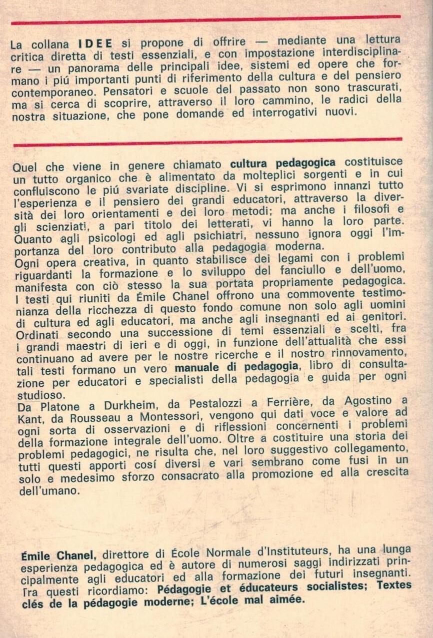I grandi temi della pedagogia. Testi fondamentali