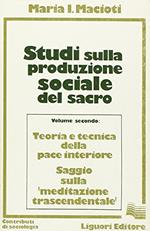 Studi sulla produzione sociale del sacro (Vol. 2)