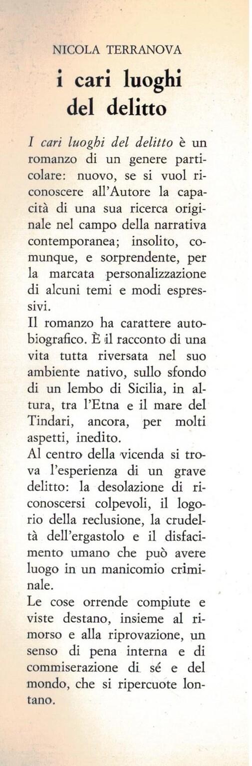 I cari luoghi del delitto