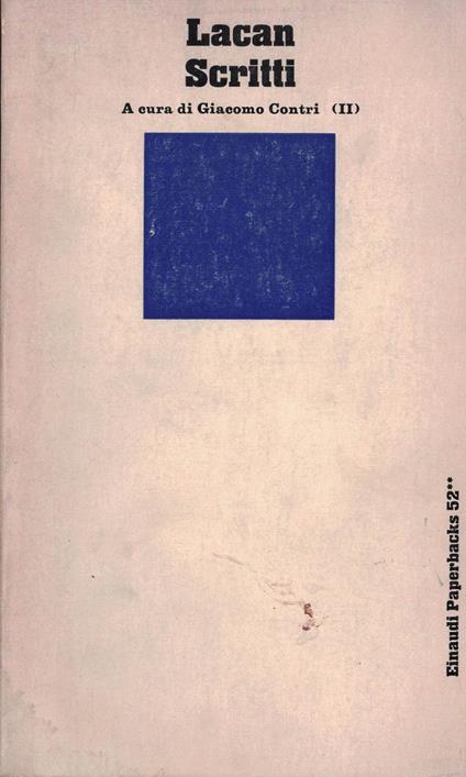 Scritti (Volume secondo) - Jacques Lacan - copertina