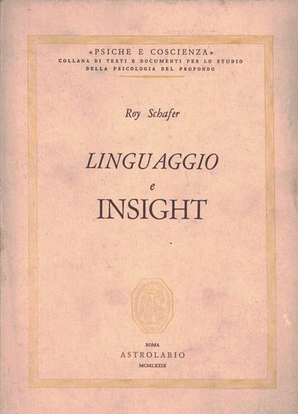 Linguaggio e insight - copertina