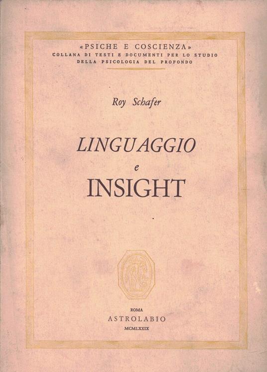 Linguaggio e insight - copertina