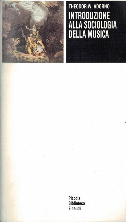 Introduzione alla sociologia della musica - Theodor W. Adorno - copertina