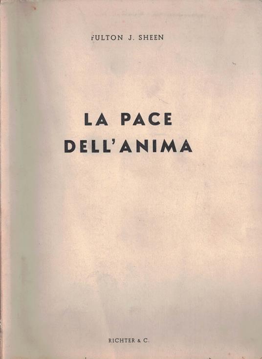 La pace dell'anima - copertina