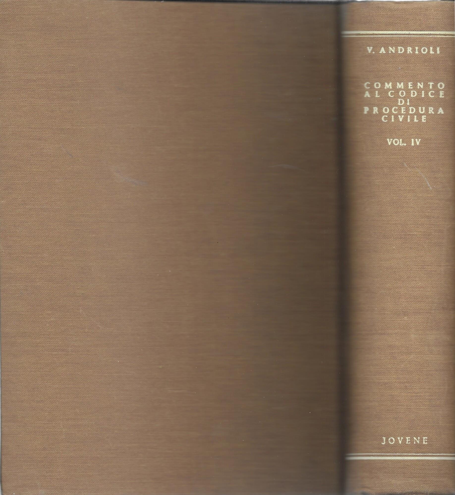 Commento Al Codice Di Procedura Civile Vol Iv