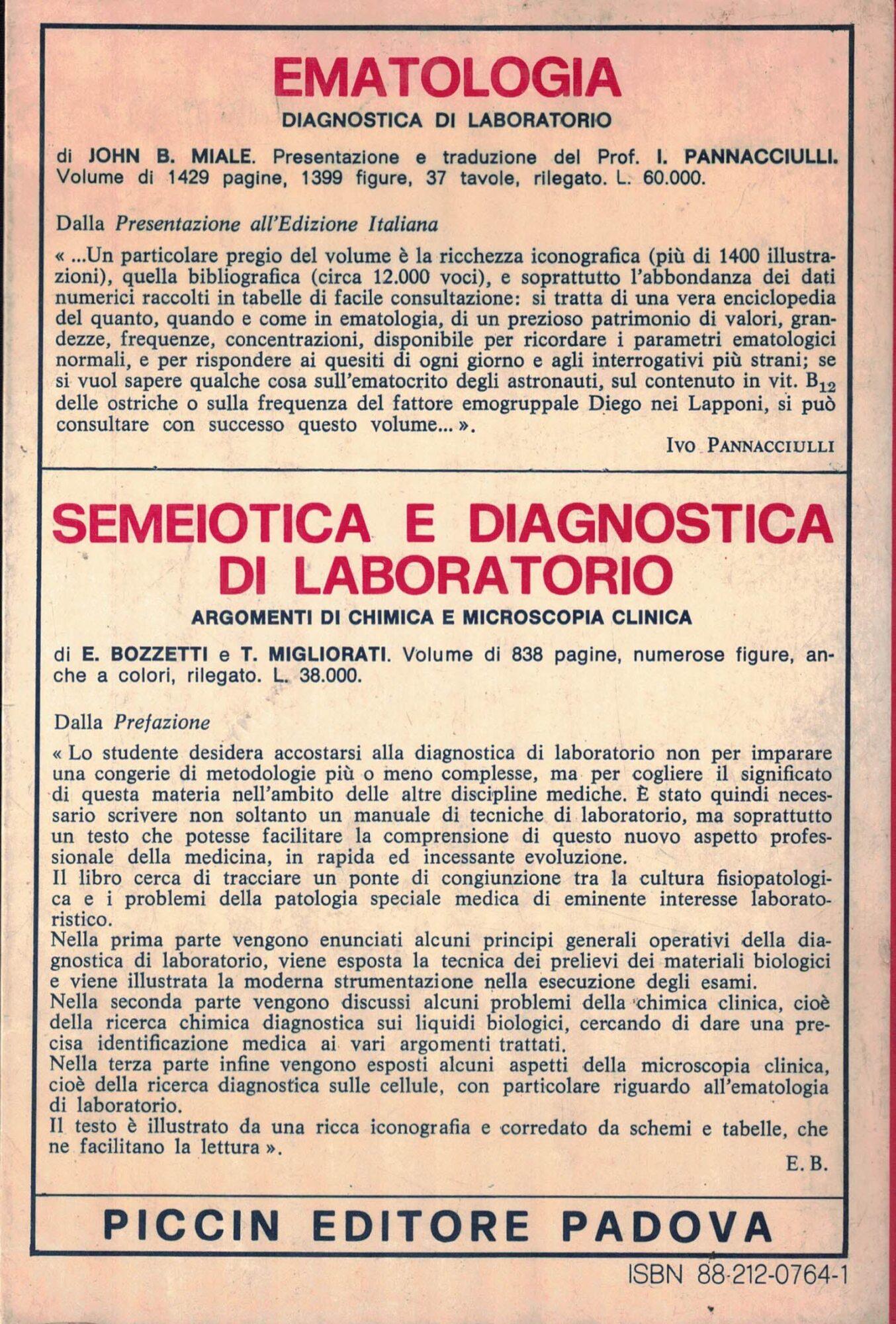 Interpretazione dei tests di laboratorio in medicina