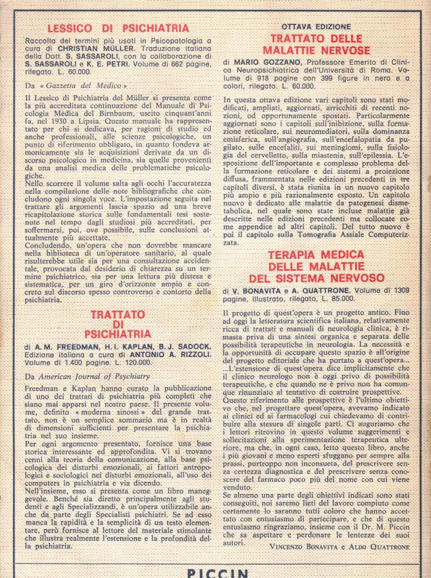 MANUALE DI PSICHIATRIA per studenti,medici,assistenti sociali,operatori psichiatrici
