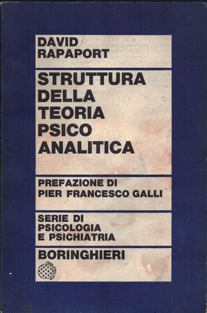 Struttura della teoria psico analitica - David Rapaport - copertina