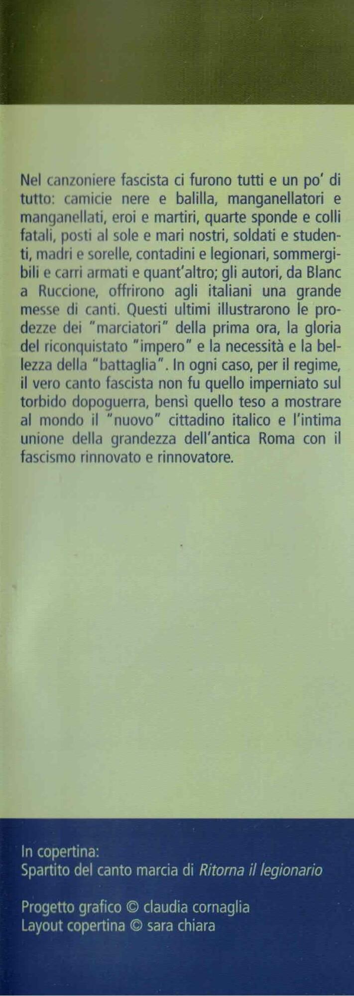 I canti del fascismo