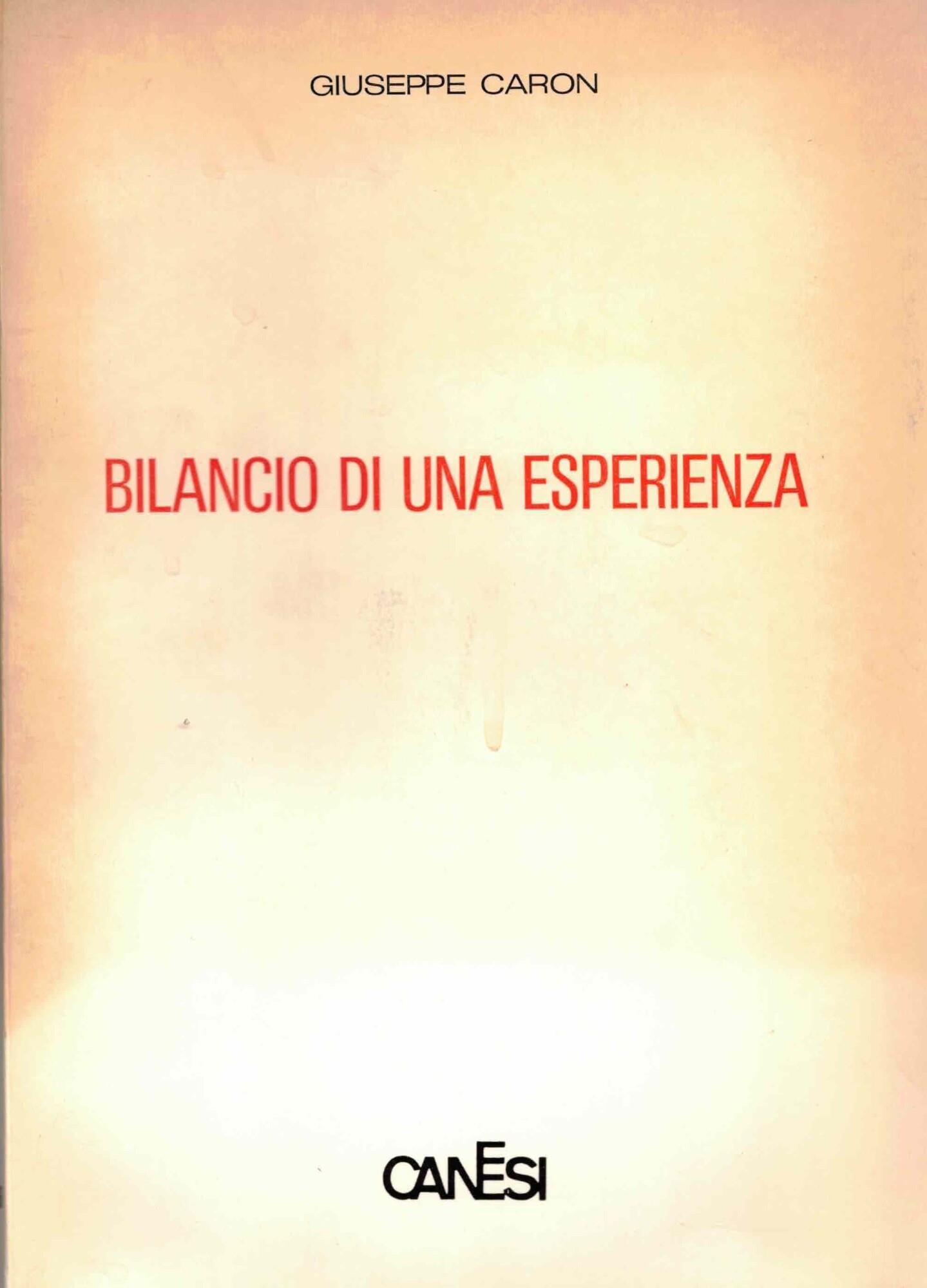 Bilancio di una esperienza