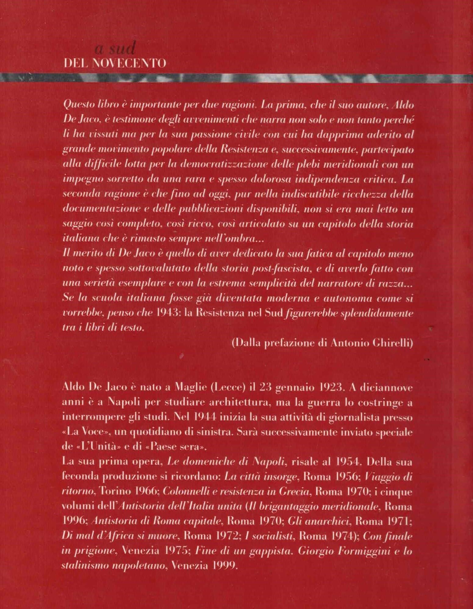 1943. La Resistenza al Sud. Cronaca per testimonianze