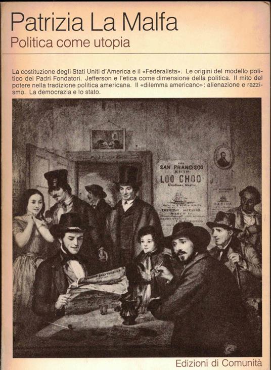 Politica come utopia - Patrizia La Malfa - copertina
