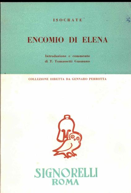 Encomio Di Elena - Isocrate - copertina