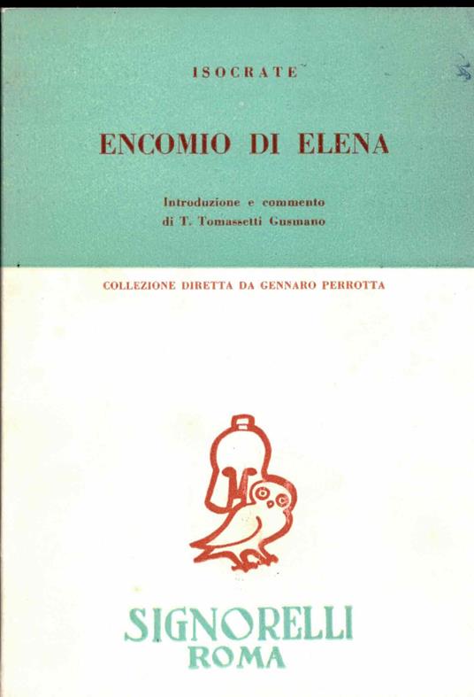 Encomio Di Elena - Isocrate - copertina