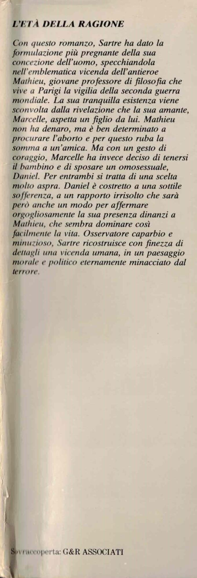 L' Eta' Della Ragione - Jean Paul Sartre - Club Degli Editori
