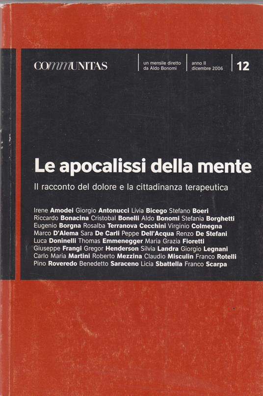 Communitas. Le apocalissi della mente. Anno II vol 12 - copertina