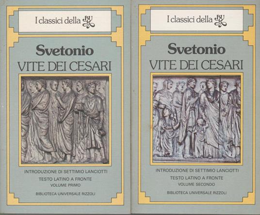 Vite dei Cesari 2 volumi - C. Tranquillo Svetonio - copertina