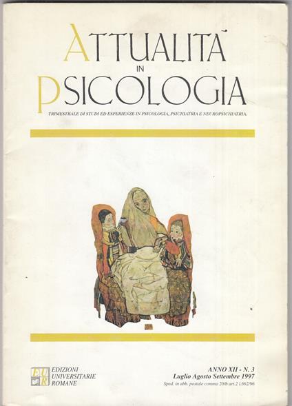 Attualità in psicologia Anno XII N 3 - copertina