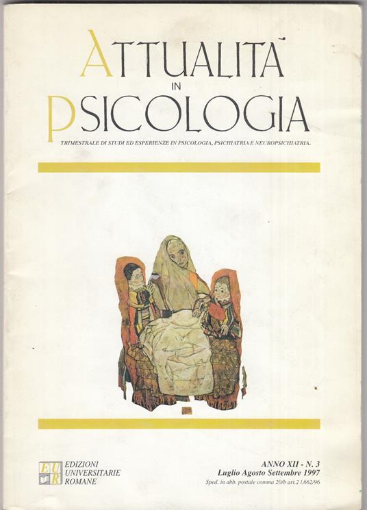 Attualità in psicologia Anno XII N 3 - copertina