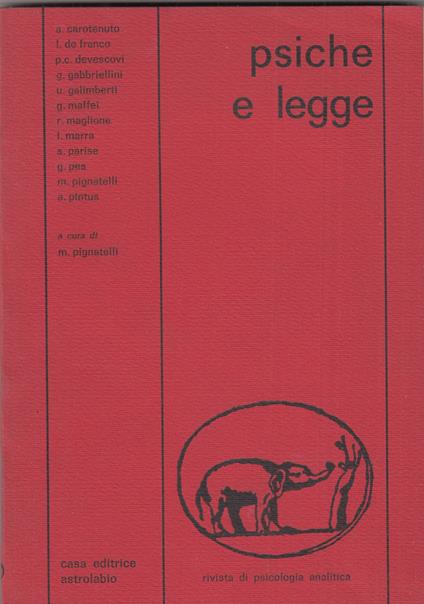Psiche e legge - copertina