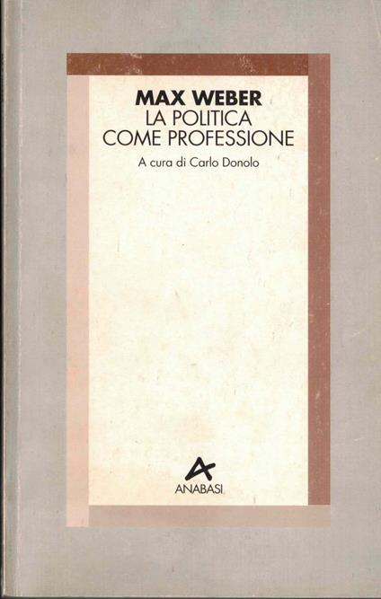 La politica come professione - Max Weber - copertina