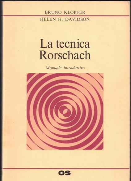 La tecnica Rorschach - Un manuale introduttivo - copertina