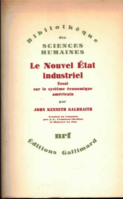 Le nouvel état industriel - John K. Galbraith - copertina