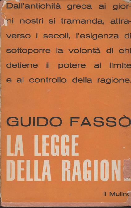 La Legge Della Ragione - Guido Fassò - copertina