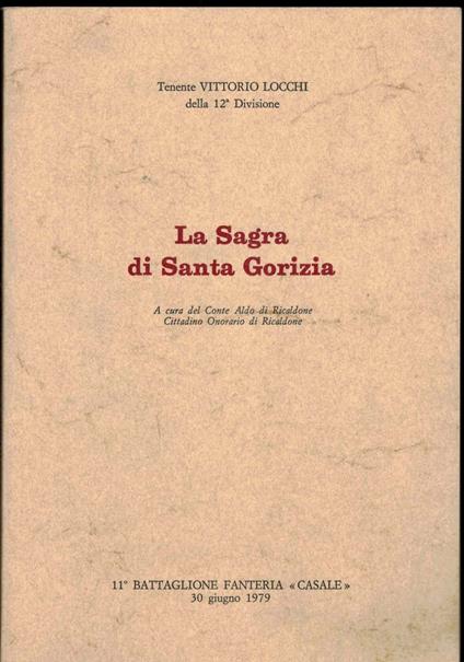La Sagra di Santa Gorizia - Vittorio Locchi - copertina