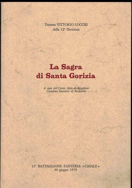 La Sagra di Santa Gorizia - Vittorio Locchi - copertina