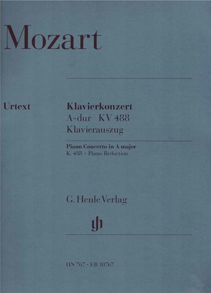 Konzert für Klavier und Orchester A-dur KV 488: Instrumentation: 2 Pianos, 4-hands, Piano Concertos. Klavierauszug - copertina