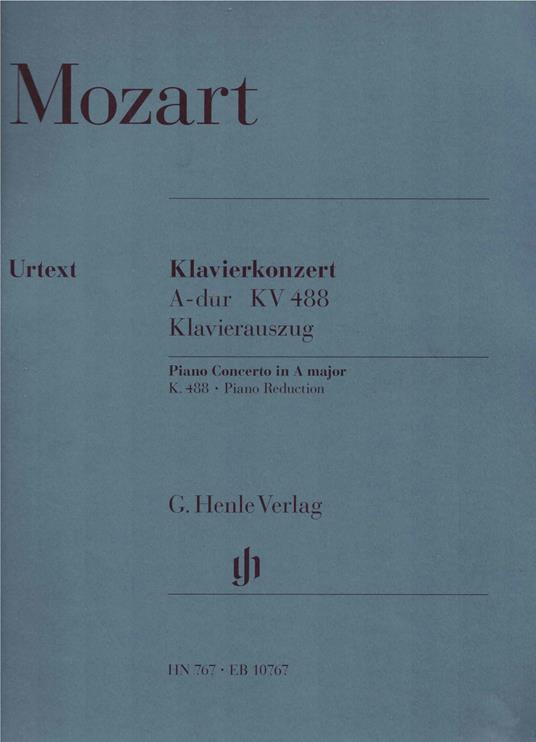 Konzert für Klavier und Orchester A-dur KV 488: Instrumentation: 2 Pianos, 4-hands, Piano Concertos. Klavierauszug - copertina