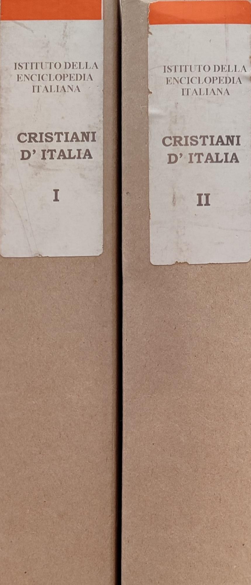 Istituto della enciclopedia italiana. Cristiani D'Italia. 2 volumi