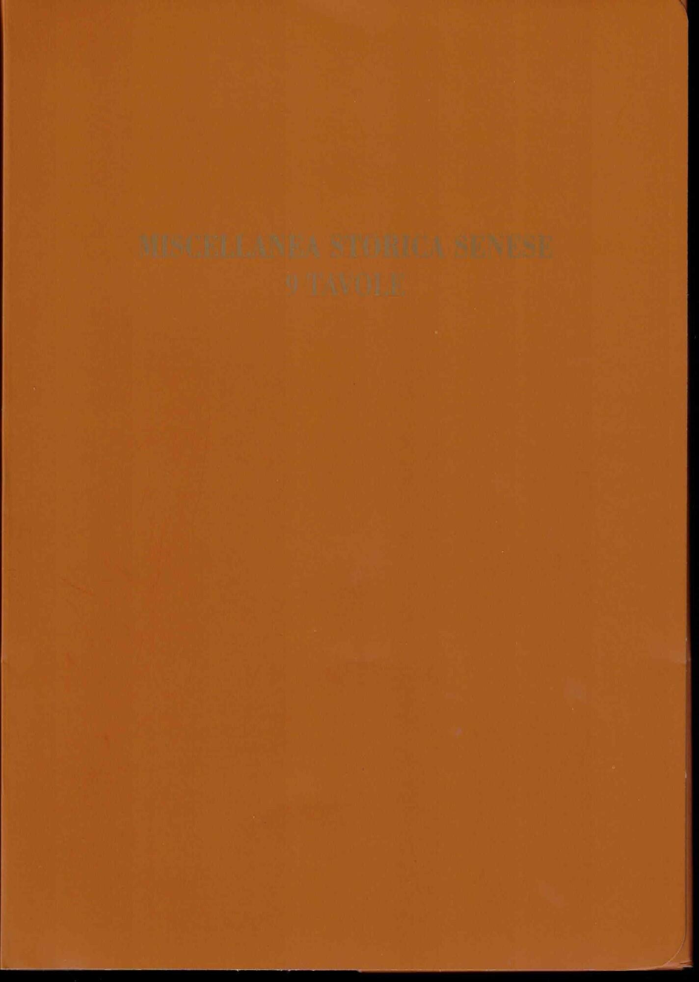 Miscellanea storica senese