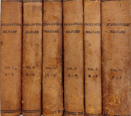 Enciclopedia Militare. Arte, biografia, geografia, storia, tecnica militare. 6 volumi - copertina