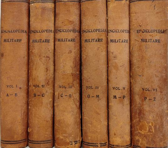 Enciclopedia Militare. Arte, biografia, geografia, storia, tecnica militare. 6 volumi - copertina
