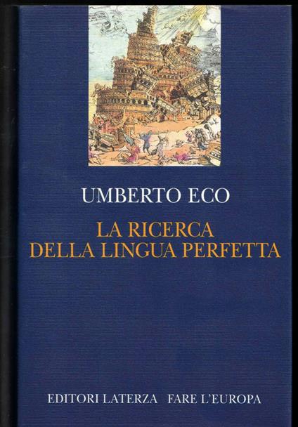 La ricerca della lingua perfetta nella cultura europea - Umberto Eco - copertina
