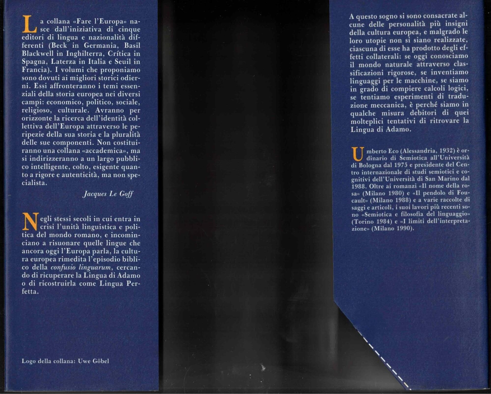 La ricerca della lingua perfetta nella cultura europea