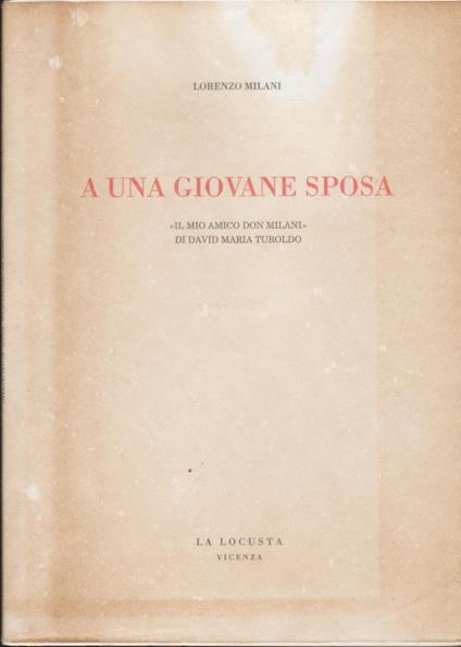 Una Giovane Sposa - Lorenzo Milani - copertina