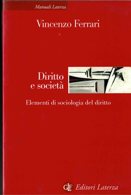 Diritto e società. Elementi di sociologia del diritto - Vincenzo Ferrari - copertina