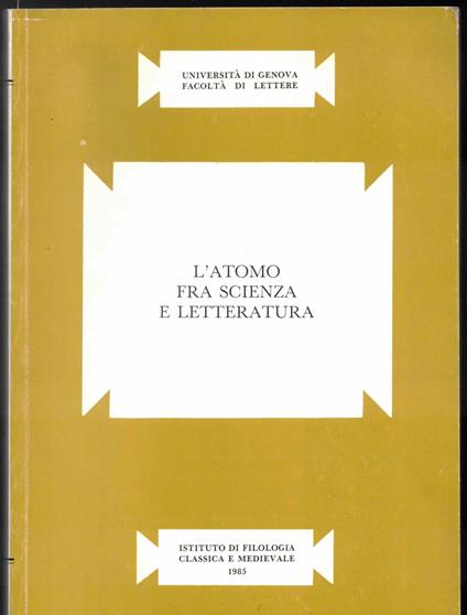 L' atomo fra scienza e letteratura - copertina