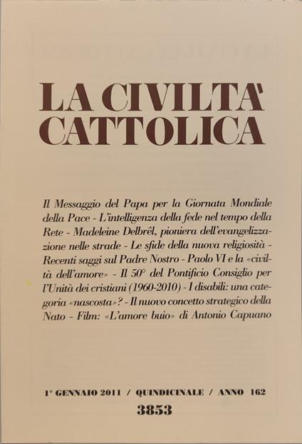 La civiltà Cattolica Anno 162. Annata completa 2011 n fascicoli 24 - copertina