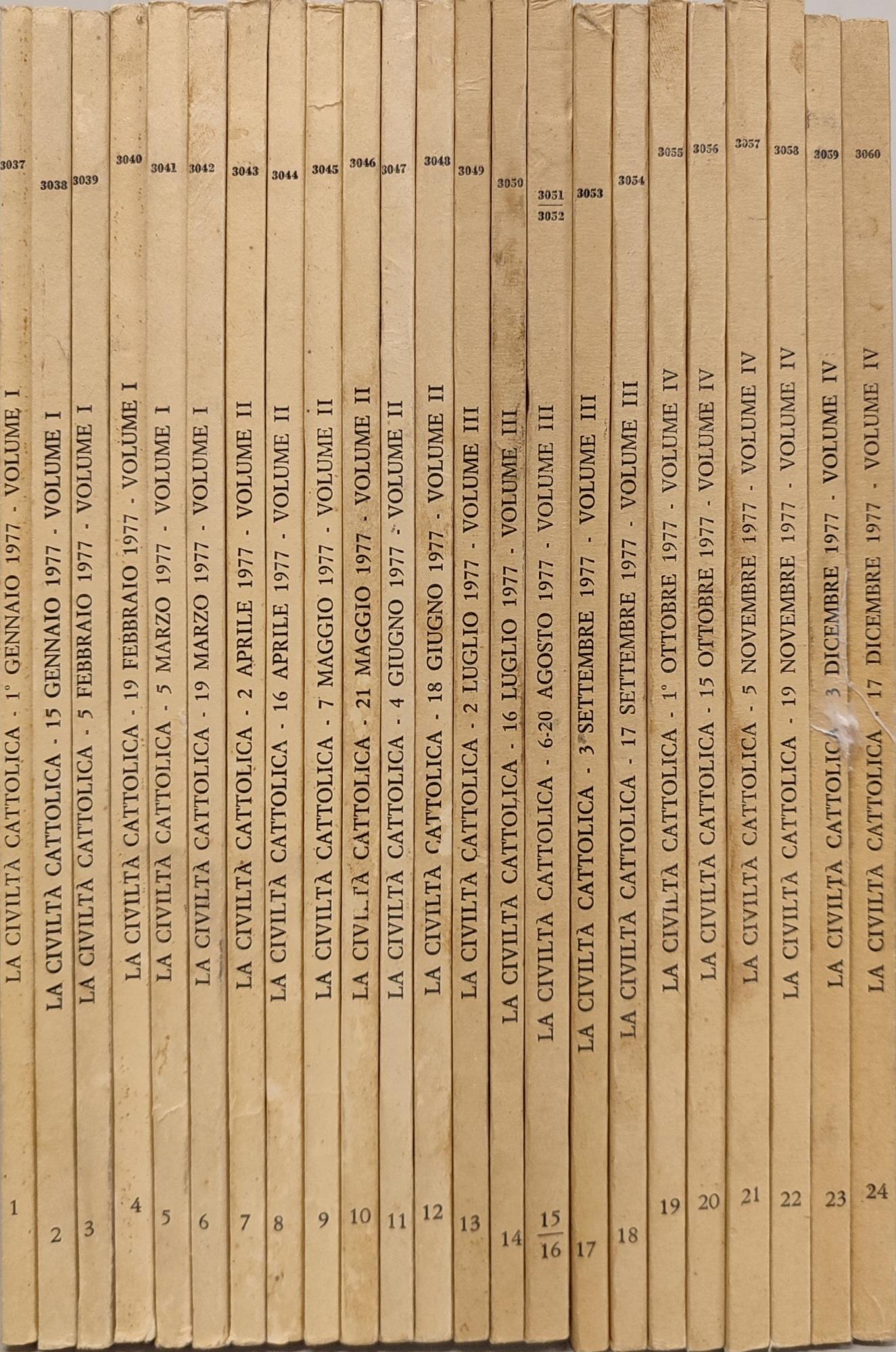 La civiltà cattolica anno 128. Annata completa 1997 n fascicoli 24