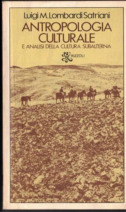 ANTROPOLOGIA CULTURALE E analisi della cultura subalterna - copertina