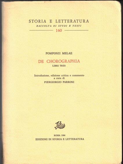 De Chorographia libri tres - copertina